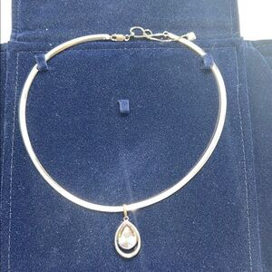 Sterling Silver 925 Teardrop Pendant Necklace